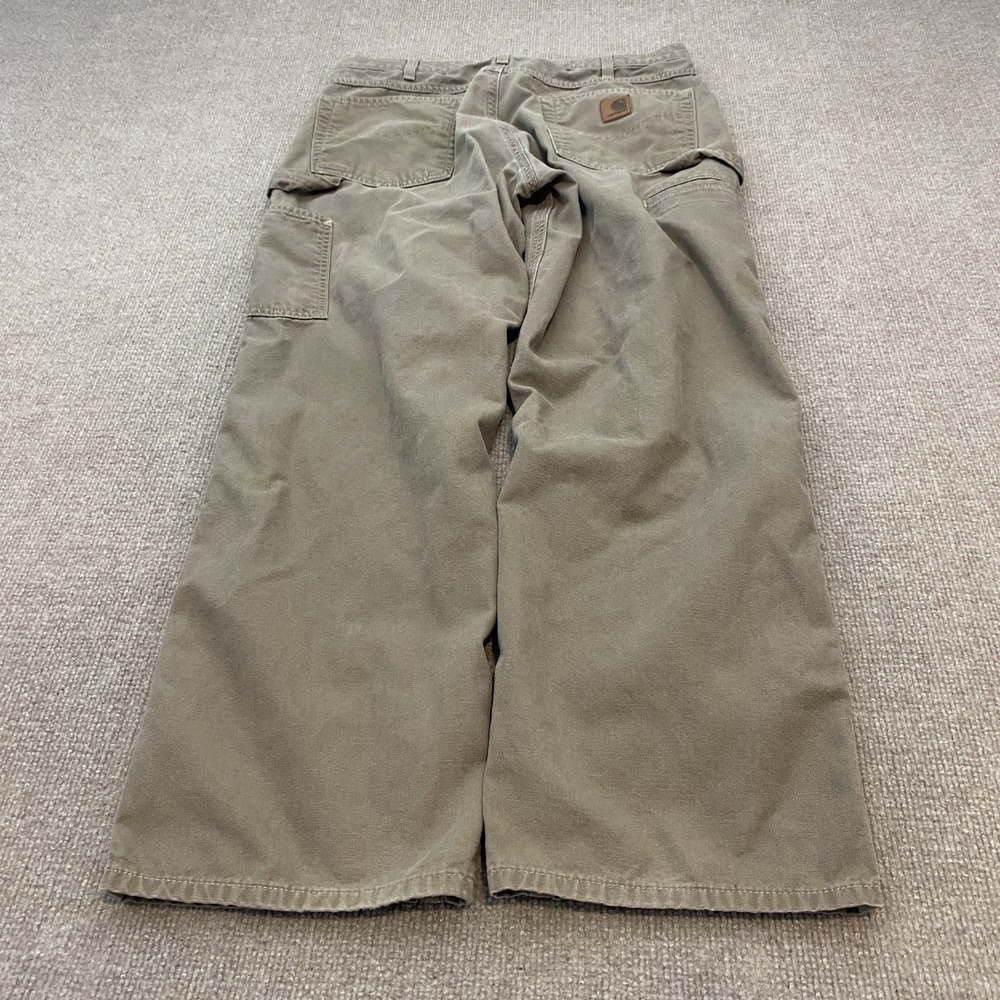Carhartt Pants Mens 32x30 Brown B159 Loose Fit Carpenter Faded Baggy Distressed